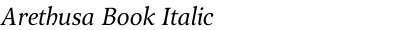 Arethusa Book Italic